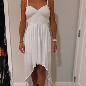 BCBGMAXAZRIA White high-low Dress Small